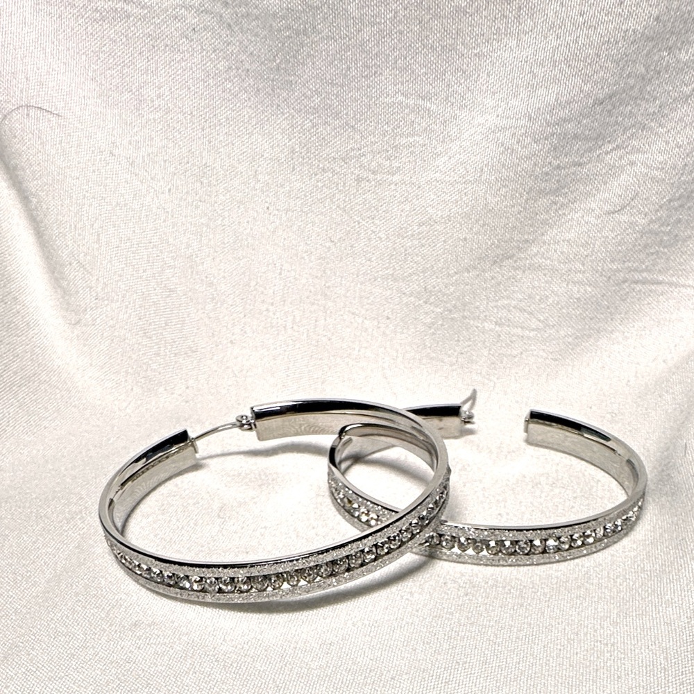 Never worn/NEW DSMK Stainless Steal Hoop earings